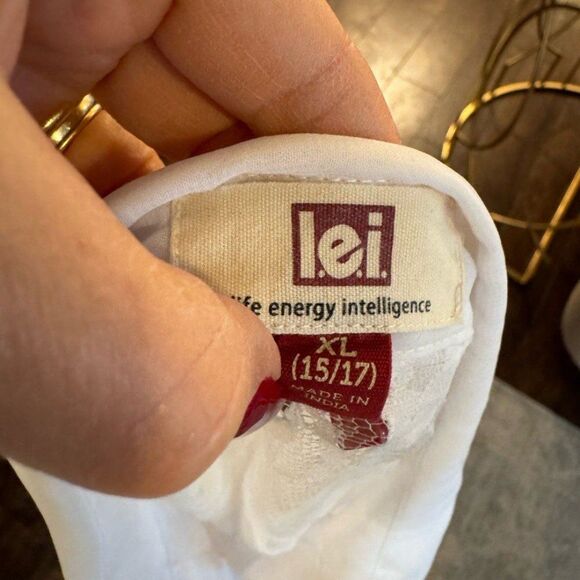 White Sheer Button-Up Blouse - Picture 4 of 4